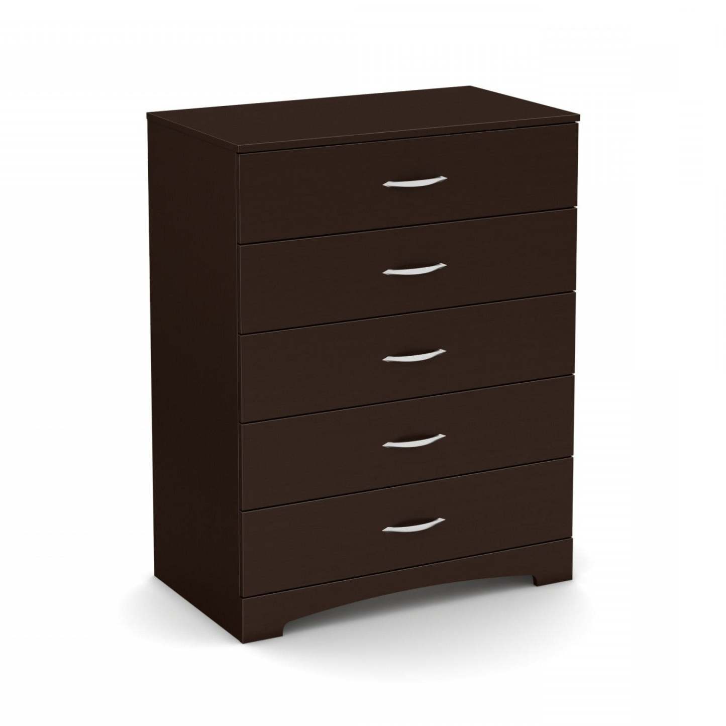 Commode 5 tiroirs Step One - Chocolat|Commode verticale Step One à 5 tiroirs - chocolat