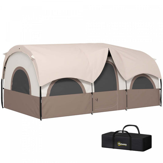 Outsunny Tente de Camping 4-6 Personnes, 3000mm Imperméable et UPF30+, Kaki