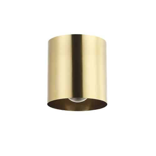 Dainolite Theron 1 Light Flush Mount Aged Brass Finish Lamp|Plafonnier affleuré Theron de Dainolite avec finition en laiton vieilli et 1 ampoule
