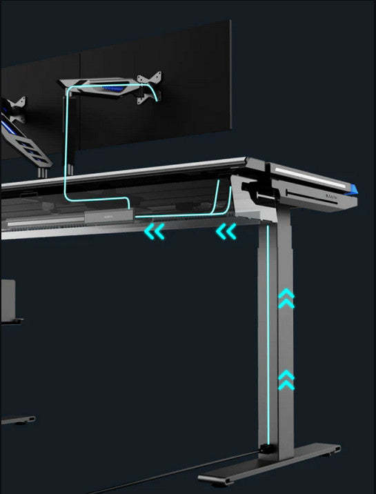 Bureau de jeu Atlas de Blacklyte - noir