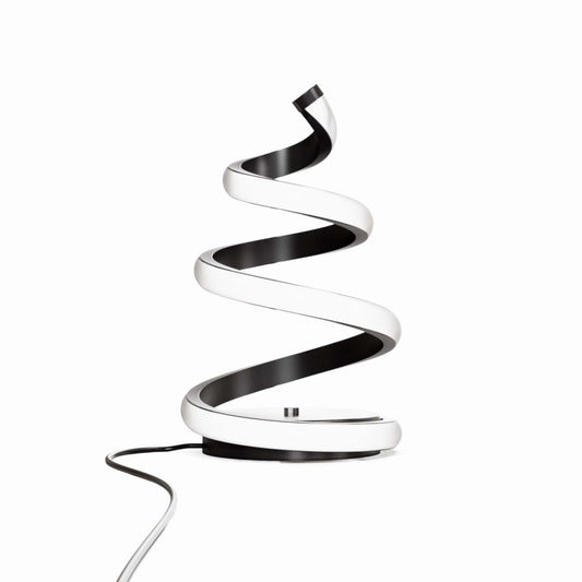 16 Lampe de Table LED Spirale Noir Mat |Lampe de table en spirale à DEL de 16 po noir mat