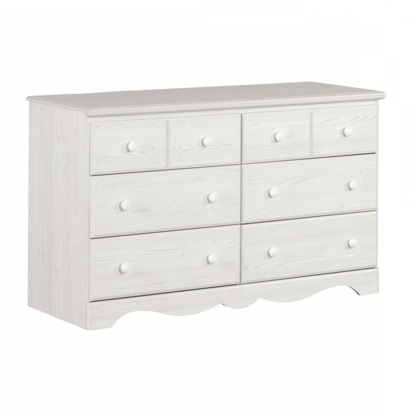 Commode 6 tiroirs Summer Breeze - Pin blanc|Commode Summer Breeze à 6 tiroirs - pin blanc