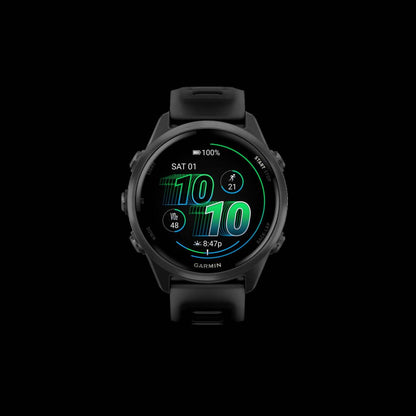 Montre intelligente Garmin Forerunner 570 42 mm, Amoled, Aluminium gris ardoise, Noir, Suivi de fitness GPS, Course, Triathlon, Autonomie de 10 jours