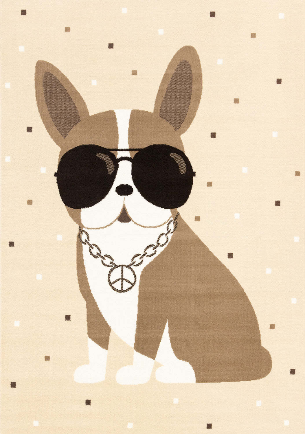 Forte Kids Swaggy Dog Area Rug - 3'11 x 5'7|Carpette Forte à motif de chien confiant pour enfants - 3 pi 11 po x 5 pi 7 po