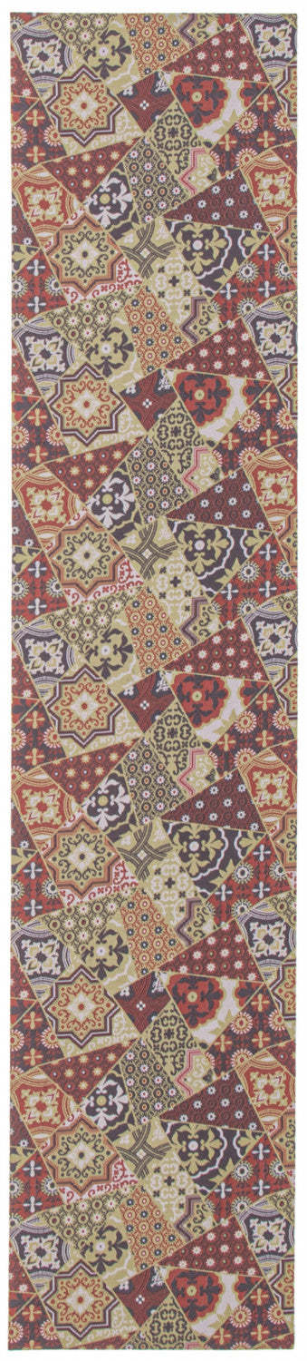 Bellezza Rouge / Vert 2'2 x 16'0 Tapis d'aire|Carpette Bellezza rougevert 2 pi 2 po x 16 pi 0 po|D21AS3TU