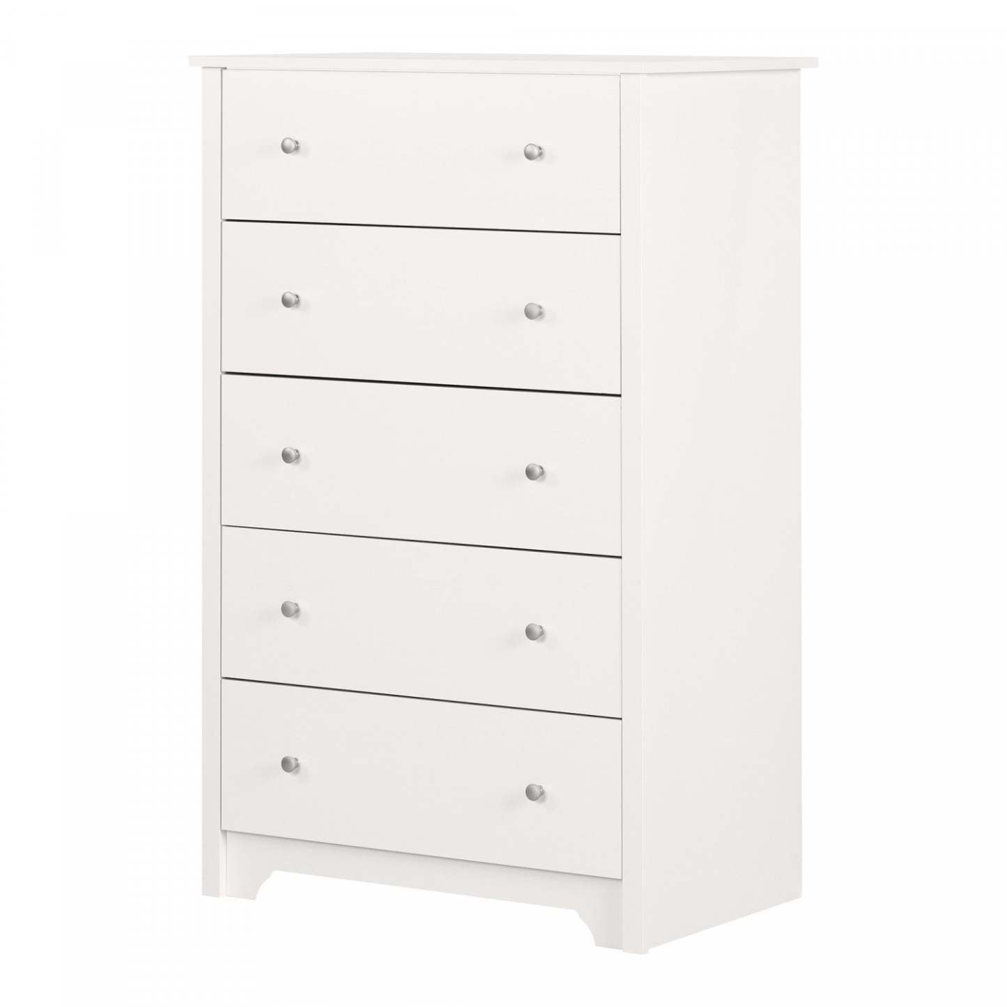 Vito 5-drawer Chest - Pure White | Vito Commode 5 Tiroirs - Blanc Solide