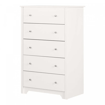 Vito 5-drawer Chest - Pure White | Vito Commode 5 Tiroirs - Blanc Solide