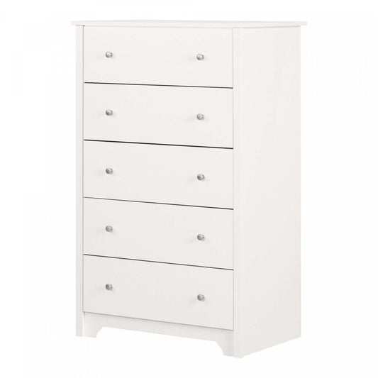 Commode Vito à 5 tiroirs - Blanc Pur | Commode Vito 5 Tiroirs - Blanc Solide