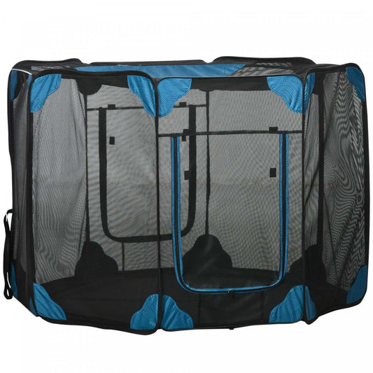 Pawhut Parc D'exercice Pliable Pour Animaux De Compagnie, Interieur/exterieur, Avec Sac De Transport, Housse Zippée, Résistant à l'eau