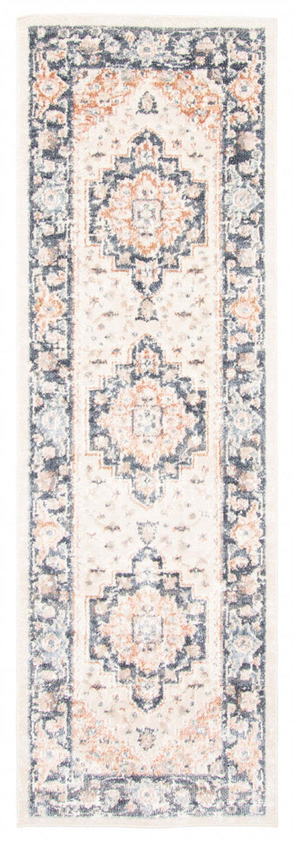 Carpette longue Heriza ivoire - 2 pi 8 po x 8 pi 2 po