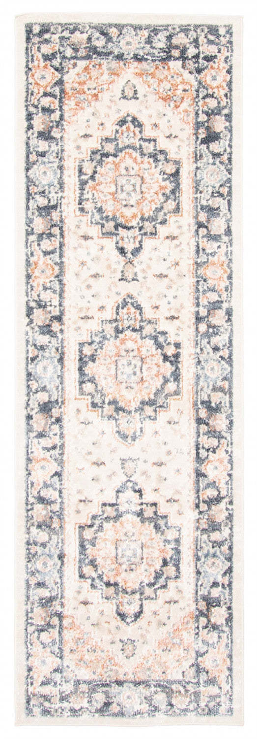 Carpette longue Heriza ivoire - 2 pi 8 po x 8 pi 2 po