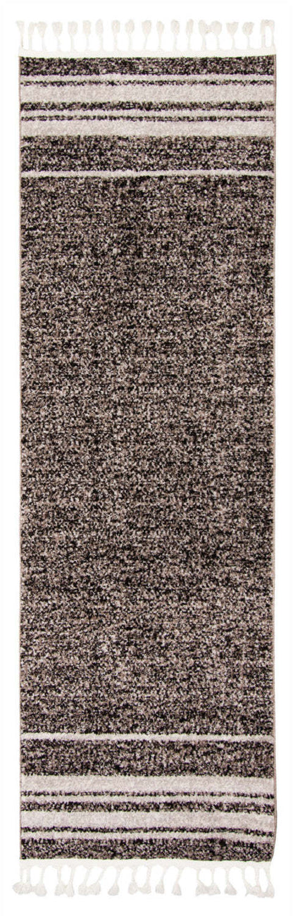Tapis Vera Earth Taupe/Noir - 80 x 250 cm | Carpette Vera Earth taupenoire - 80 x 250 cm | D86FGG0M
