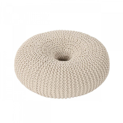 Pouf rembourré Murphy, 100 % coton - Beige | Pouf Rembourré Murphy, 100 % Coton - Beige