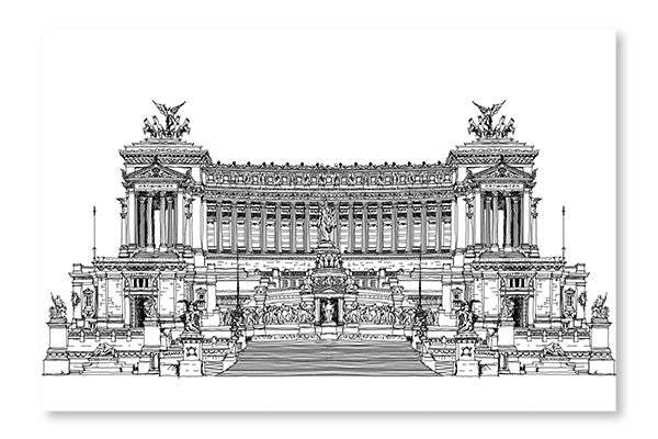 Autel de la Patrie 28 x 42 po : Cadre d'art mural et panneau de tissu | D44GDS5K