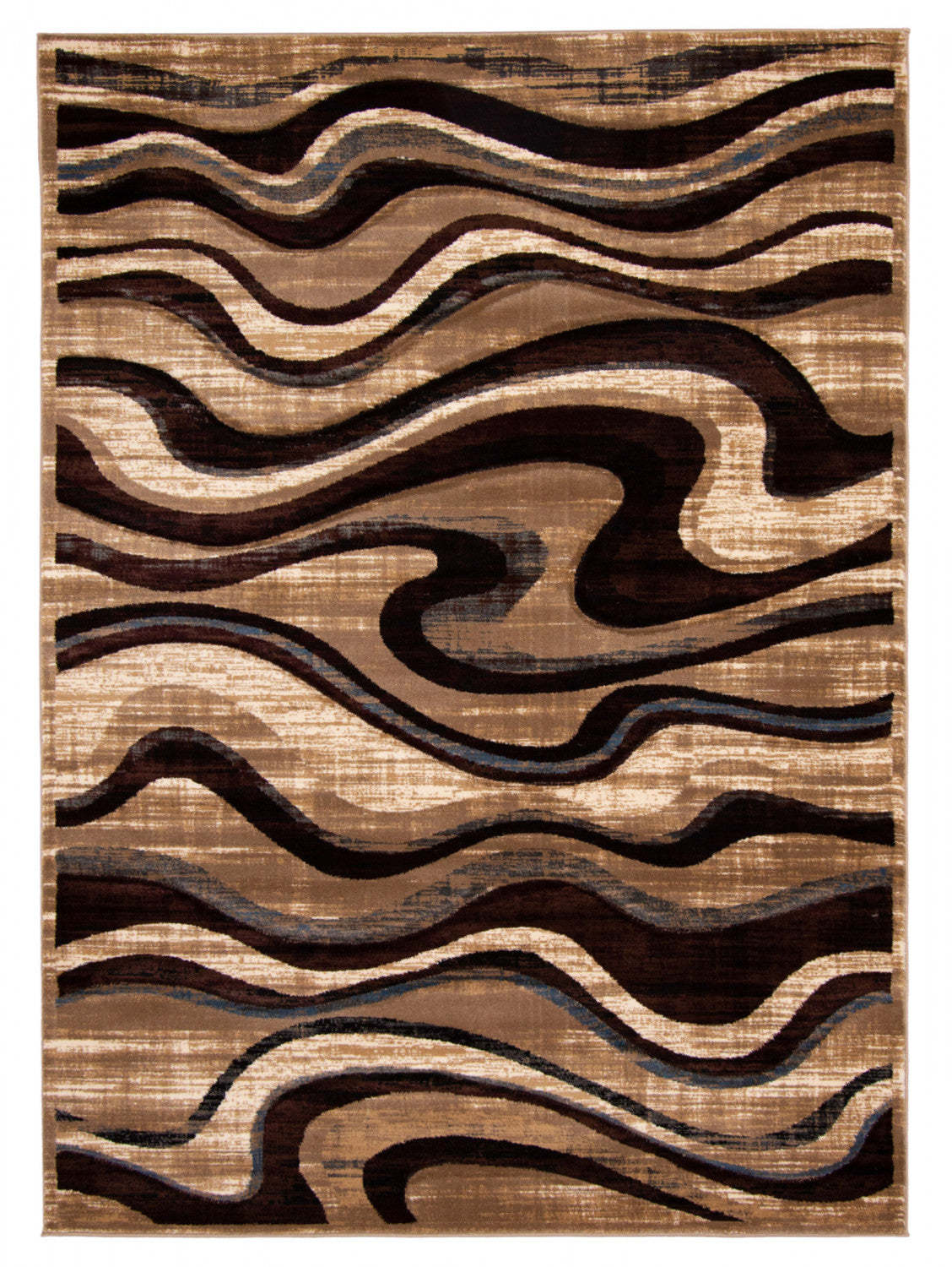 Tapis Allonah bleue - 5 pi 3 po x 7 pi 3 po