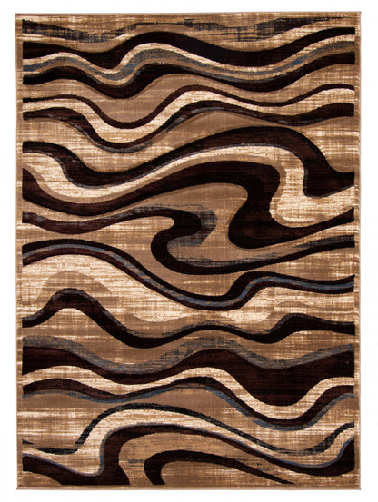 Tapis Allonah bleue - 5 pi 3 po x 7 pi 3 po