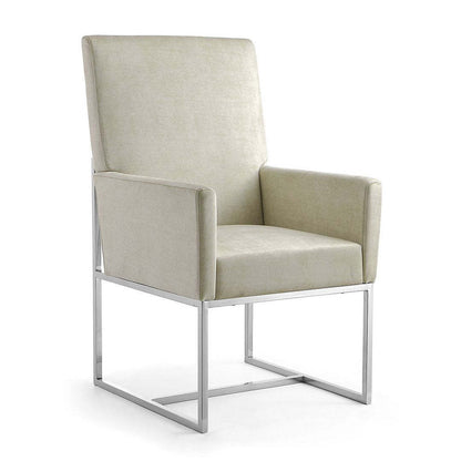 Manhattan Comfort Element Velvet Armless Dining Chair - Champagne|Chaise de salle à manger sans accoudoirs Element de Manhattan Comfort en velours - champagne