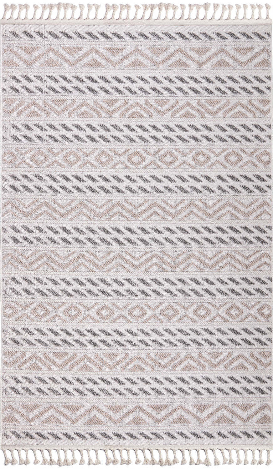 Athena Beige Indoor/Outdoor Area Rug - 5.3 X 7.6 | Tapis Beige D’intérieur/Extérieur Athena - 5.3 X 7.6