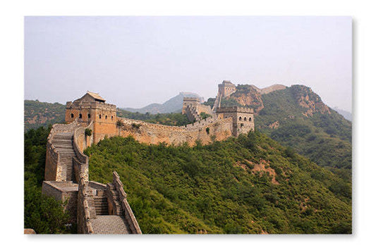 La Grande Muraille de Chine 28 x 42 po : Cadre d'art mural et panneau de tissu | D44GRWH2