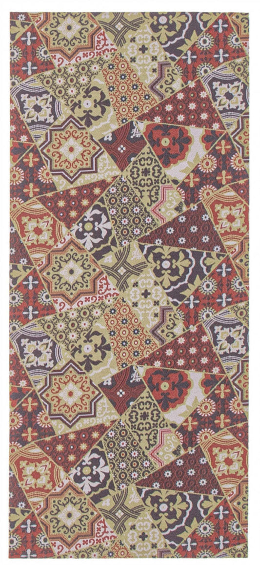Bellezza Tapis d'Area Rouge-Vert - 2'2 x 6'0|Carpette Bellezza rougevert - 2 pi 2 po x 6 pi 0 po|D2GGK488