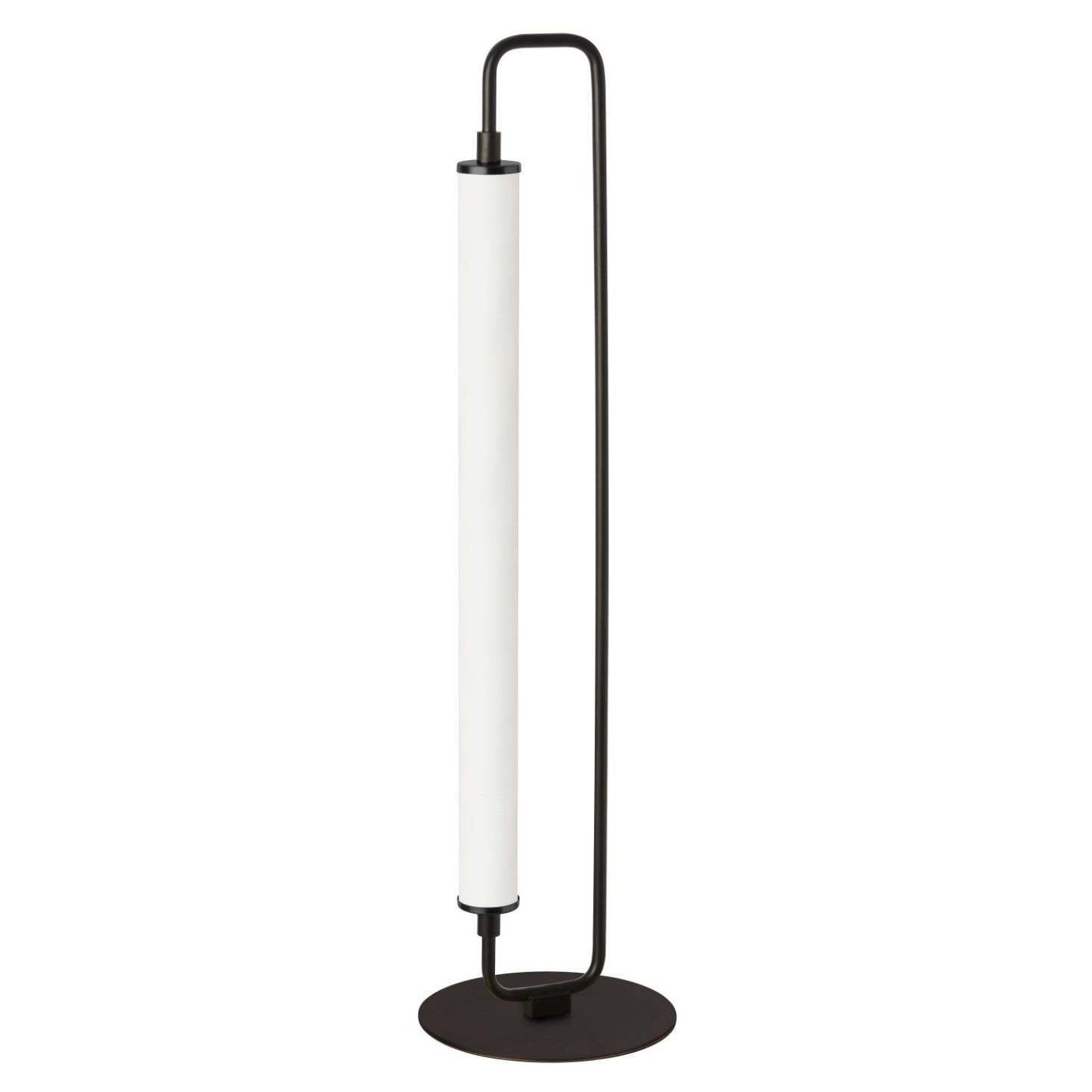Dainolite Freya 1 Light LED Table Lamp Matte Black White Acrylic|Lampe de table Freya de Dainolite en acrylique blanc, avec fini noir mat et 1 ampoule à DEL