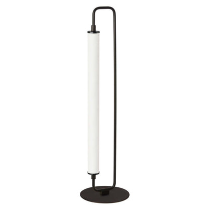 Dainolite Freya 1 Light LED Table Lamp Matte Black White Acrylic|Lampe de table Freya de Dainolite en acrylique blanc, avec fini noir mat et 1 ampoule à DEL