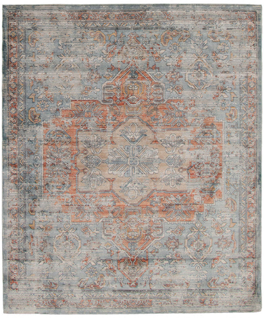 Tapis Baina Heriz Bleu - 6'7 x 9'10|Carpette Baina Heriz bleu - 6 pi 7 pox 9 pi 10 po| D296M342