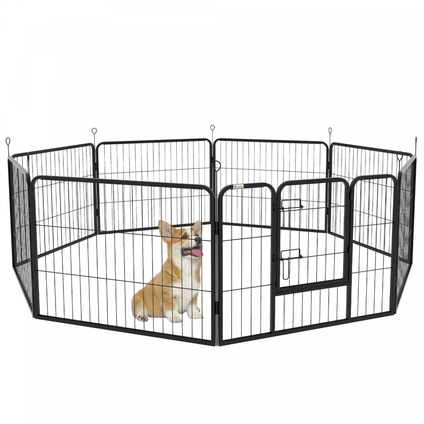Pawhut Parc Pour Chien, Enclos D'exercice Pour Chiots En Metal, Résistant, Pour L'extérieur Et L'intérieur, Diy|Pawhut Dog Playpen, 8 Panneaux, 23.5 De ​​Hauteur, En Metal, Enclos D'exercice Pour Chiots, Desig