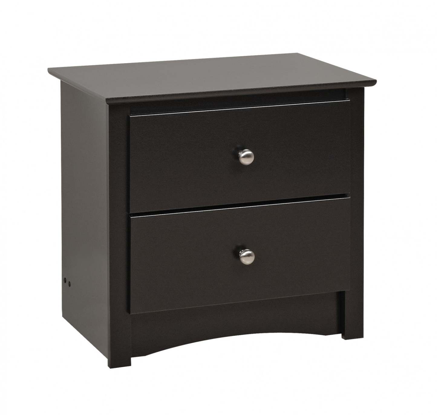 Jade 2-Drawer Nightstand - Noir|Table de nuit Jade à 2 tiroirs - noire