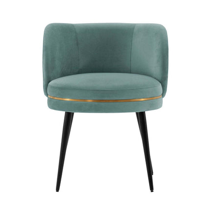 Manhattan Comfort Modern Kaya Plissé Velvet Dining Chair - Mint Green|Chaise de salle à manger moderne Kaya de Manhattan Comfort en velours plissé - vert menthe