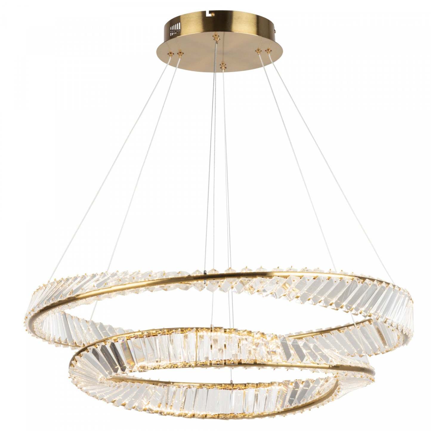 Stella 65 W LED Brushed Brass Chandelier|Lustre Stella laiton brossé à DEL de 65 W|D06HHFZ0