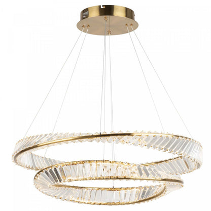 Stella 65 W LED Brushed Brass Chandelier|Lustre Stella laiton brossé à DEL de 65 W|D06HHFZ0