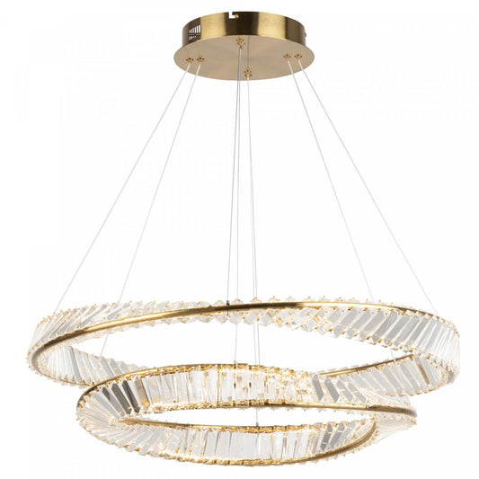 Stella 65 W LED Brushed Brass Chandelier|Lustre Stella laiton brossé à DEL de 65 W|D06HHFZ0
