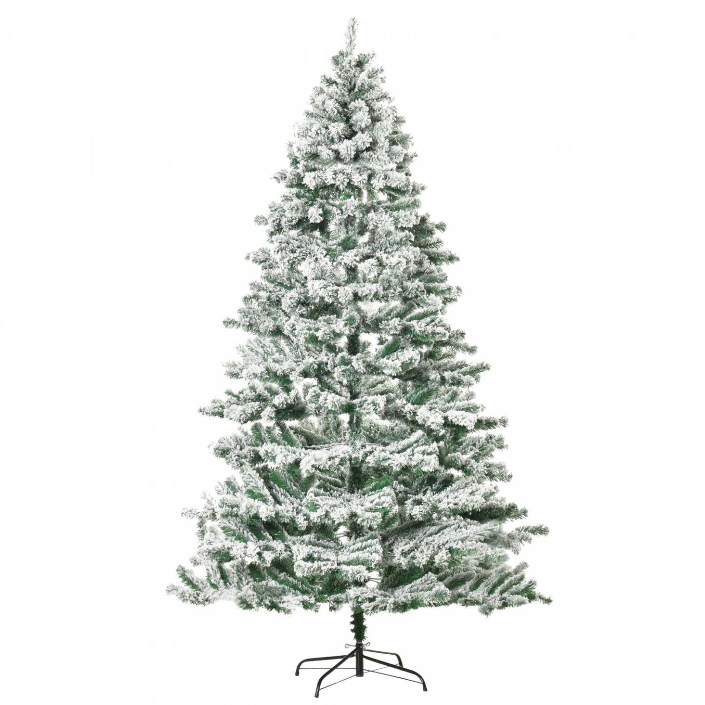 Homcom Arbre De Noel Floqué De Neige Artificielle De 7 Pieds Avec 1083 Pointes De Branche