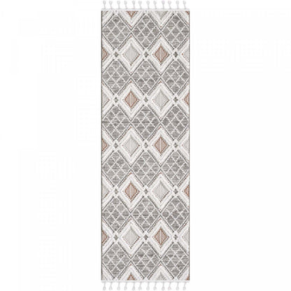 Carpette à poil long Quinto Twinkle orange - 2 pi 7 po x 8 pi