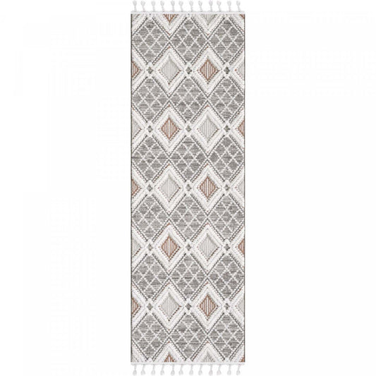 Carpette à poil long Quinto Twinkle orange - 2 pi 7 po x 8 pi