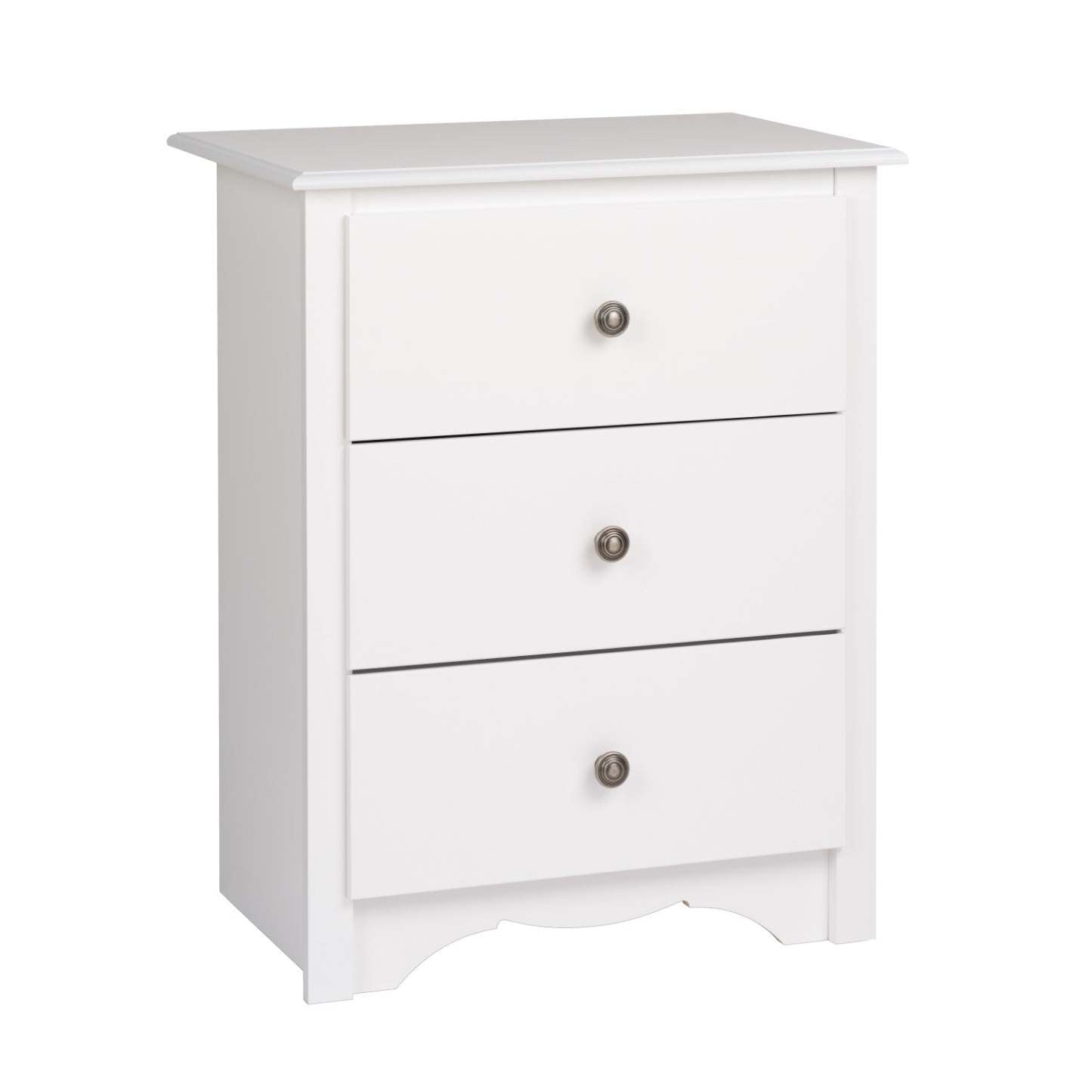 Monterey 3-Drawer Tall Nightstand - Blanc|Table de nuit haute Monterey à 3 tiroirs - blanche