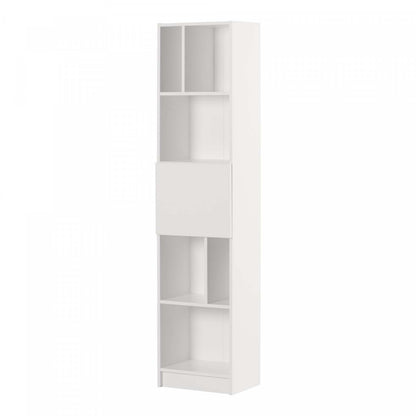 Liora Bibliothèque Étroite 5 Tablettes - Blanc Pur | Liora 5-shelf Narrow Bookcase - Pure White
