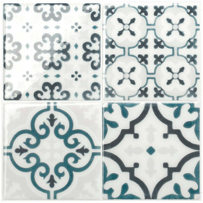Smart Tiles peler et coller 4 feuilles 9 x 9 dosseret - Vintage Marino