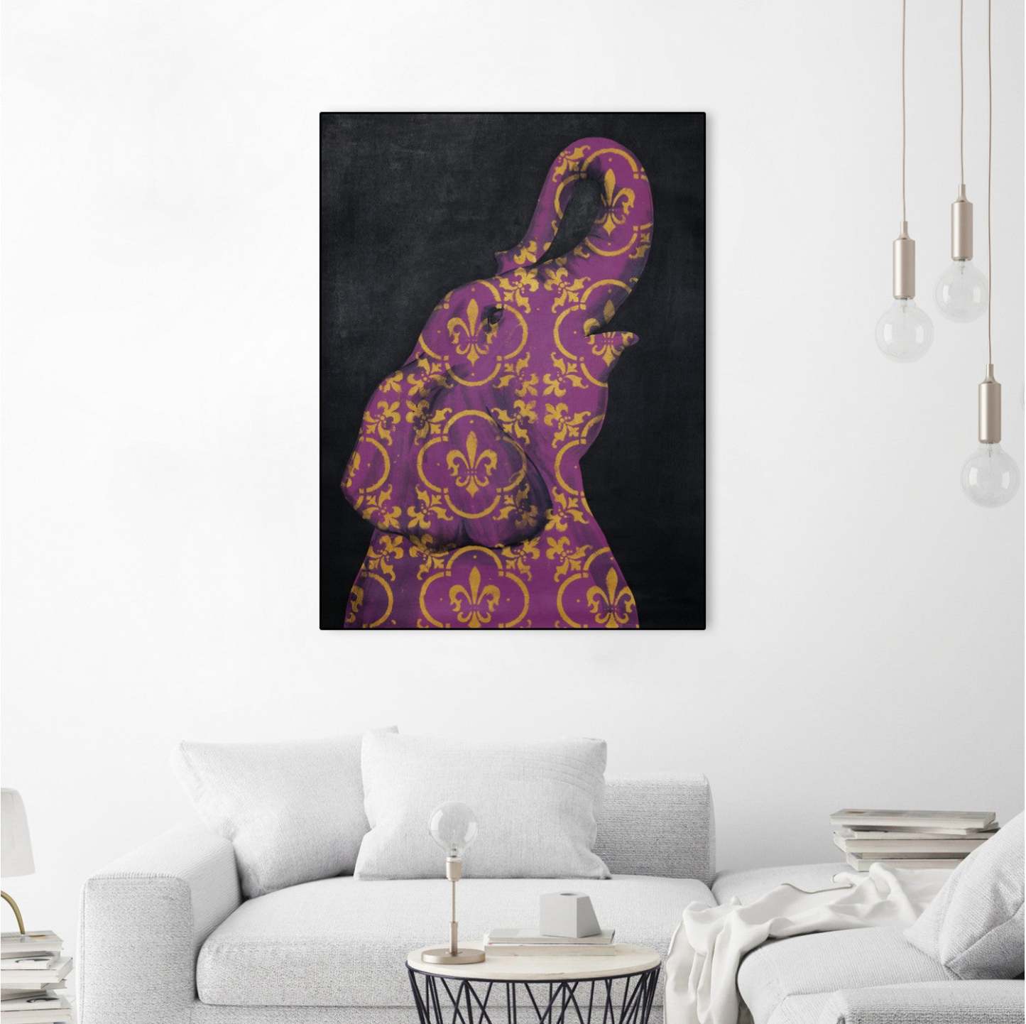 Zoo Celebration I Canvas Framed Black 30x40 Wall Art|Œuvre d’art murale encadrée noire « Zoo Celebration I » 30 x 40