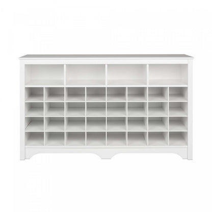 Shoe Cubby Console - White|Console à compartiments pour chaussures - blanche