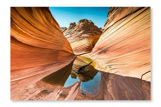 Tableau mural Water Inside Arizona Wave 28x42 avec cadre et panneau en tissu | Water Inside Arizona Wave 28 po x 42 po : Cadre d'art mural et panneau de tissu | D44G81HQ