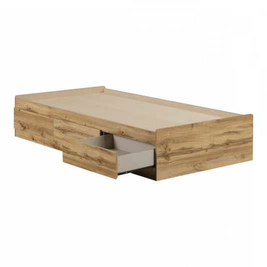 Lit matelot simple 3 tiroirs Tassio - Chêne Nordik|Lit matelot simple Tassio à 3 tiroirs - chêne nordique