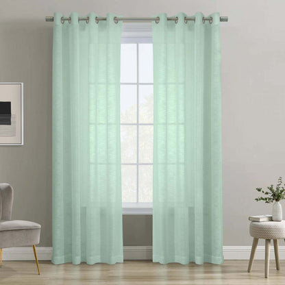 Habitat Boucle Surf Spray Sheer Grommet Curtain Panel - 52 x 84|Panneau de rideau transparent à œillets Boucle de couleur gouttelettes de ressac d'Habitat - 52 x 84