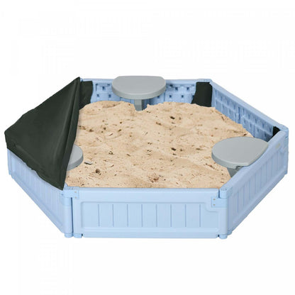 Diy Kids Sandbox Avec Couvercle Oxford Imperméable, Station De Jeu Avec Doublure En Tissu Au Fond, Pour 3-|Bac A Sable Pour Enfants Avec Couvercle Bac A Sable Pour Enfants Design Diy Station De Jeu Pour L'ex