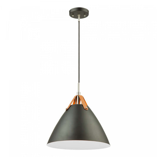 Tote 1-Light Black Pendant I | Luminaire suspendu I Tote noir à 1 ampoule | D06H15BB