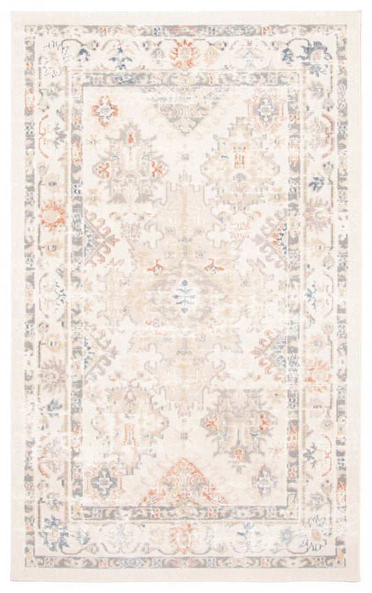 Tapis ivoire rococo - 5'0 X 8'0 | Tapis Rococo ivoire - 5 pi 0 po x 8 pi 0 po