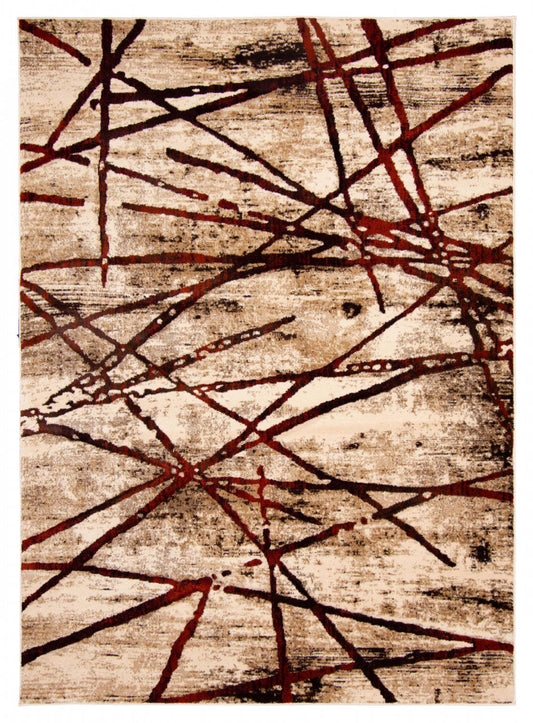 Carpette Cherokee dorée - 6 pi 7 po x 9 pi 6 po