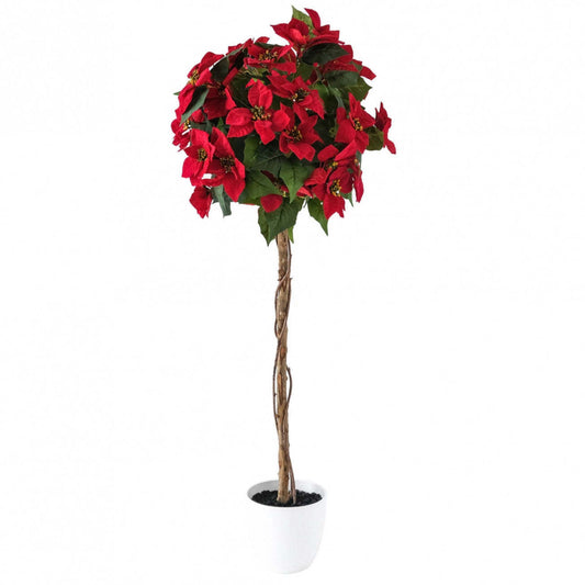 Arbre poinsettia rouge 47|Arbre poinsettia rouge de 47 po