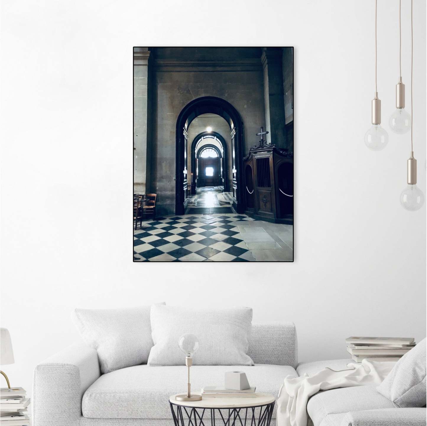 Confessional Canvas Framed Black 30x40 Wall Art|Œuvre d'art murale sur toile encadrée noire « Confessional » 30 x 40